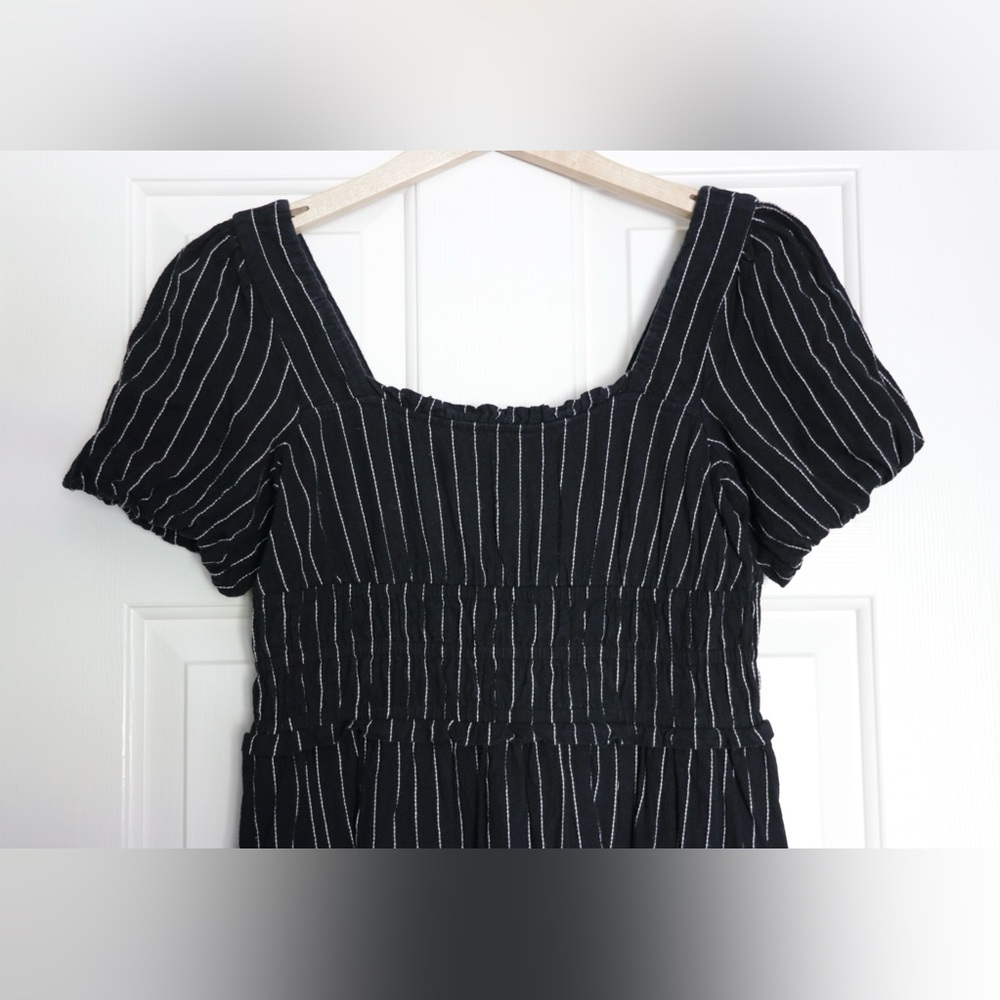 Nobody’s Child Black Pinstripe Midi Dress - Picture 7 of 12